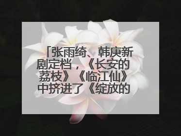 张雨绮、韩庚新剧定档，《长安的荔枝》《临江仙》中挤进了《绽放的许开心》
