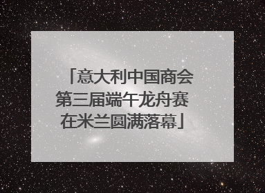 意大利中国商会第三届端午龙舟赛在米兰圆满落幕
