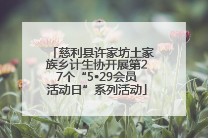 慈利县许家坊土家族乡计生协开展第27个“5•29会员活动日”系列活动