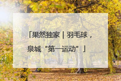 果然独家｜羽毛球，泉城“第一运动”