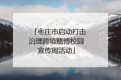 枣庄市启动打击治理跨境赌博校园宣传周活动