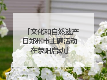 文化和自然遗产日郑州市主题活动在荥阳启动