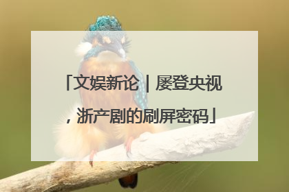 文娱新论｜屡登央视，浙产剧的刷屏密码