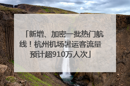 新增、加密一批热门航线！杭州机场暑运客流量预计超910万人次