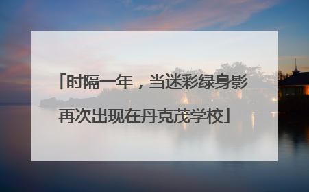 时隔一年，当迷彩绿身影再次出现在丹克茂学校