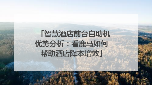 智慧酒店前台自助机优势分析：看鹿马如何帮助酒店降本增效