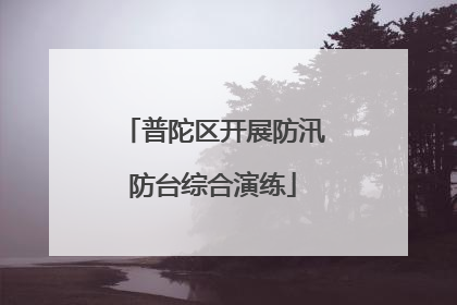普陀区开展防汛防台综合演练
