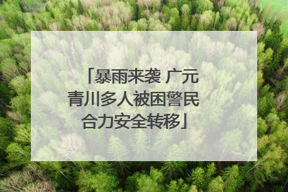 暴雨来袭 广元青川多人被困警民合力安全转移