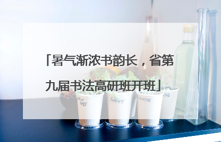暑气渐浓书韵长，省第九届书法高研班开班