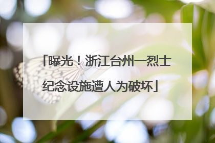 曝光！浙江台州一烈士纪念设施遭人为破坏