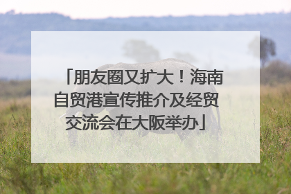 朋友圈又扩大！海南自贸港宣传推介及经贸交流会在大阪举办