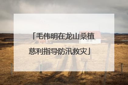 毛伟明在龙山桑植慈利指导防汛救灾