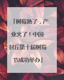 树莓熟了，产业火了！中国·封丘第十届树莓节成功举办