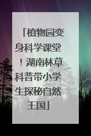 植物园变身科学课堂！湖南林草科普带小学生探秘自然王国