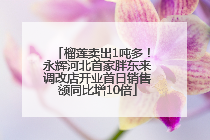 榴莲卖出1吨多！永辉河北首家胖东来调改店开业首日销售额同比增10倍
