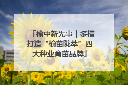 榆中新先事｜多措打造“榆苗陇萃”四大种业育苗品牌