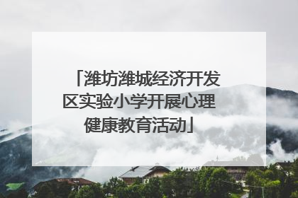 潍坊潍城经济开发区实验小学开展心理健康教育活动