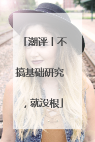 潮评丨不搞基础研究，就没根