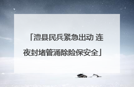澧县民兵紧急出动 连夜封堵管涌除险保安全
