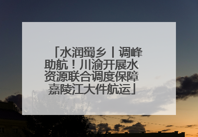 水润蜀乡丨调峰助航！川渝开展水资源联合调度保障嘉陵江大件航运