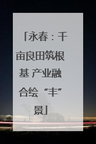 永春：千亩良田筑根基 产业融合绘“丰”景
