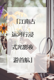 江南古运河行浸式光影夜游首航