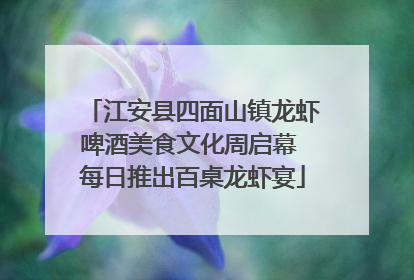 江安县四面山镇龙虾啤酒美食文化周启幕 每日推出百桌龙虾宴