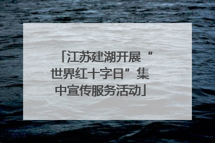 江苏建湖开展“世界红十字日”集中宣传服务活动