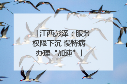 江西彭泽：服务权限下沉 慢特病办理“加速”
