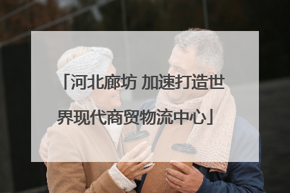 河北廊坊 加速打造世界现代商贸物流中心