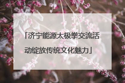 济宁能源太极拳交流活动绽放传统文化魅力