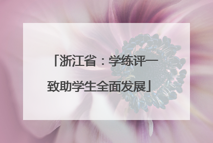 浙江省：学练评一致助学生全面发展