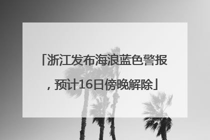 浙江发布海浪蓝色警报，预计16日傍晚解除