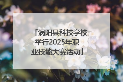涡阳县科技学校举行2025年职业技能大赛活动