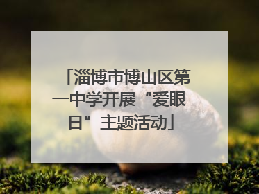 淄博市博山区第一中学开展“爱眼日”主题活动