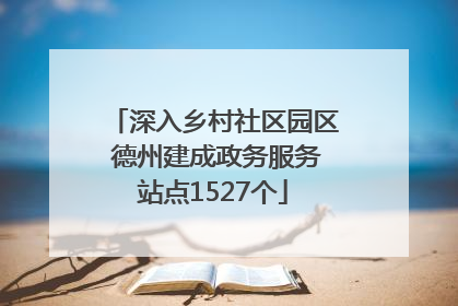 深入乡村社区园区 德州建成政务服务站点1527个