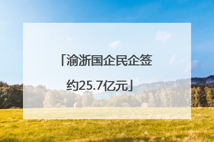 渝浙国企民企签约25.7亿元