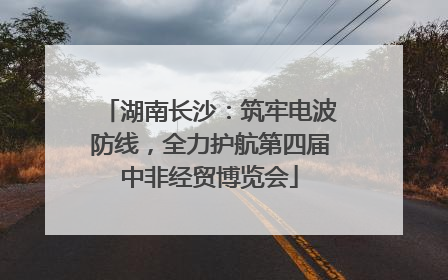 湖南长沙：筑牢电波防线，全力护航第四届中非经贸博览会