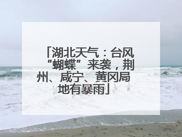 湖北天气：台风“蝴蝶”来袭，荆州、咸宁、黄冈局地有暴雨