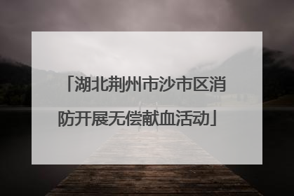 湖北荆州市沙市区消防开展无偿献血活动