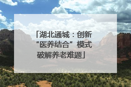 湖北通城：创新 “医养结合”模式 破解养老难题