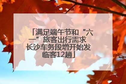 满足端午节和“六一”旅客出行需求 长沙车务段增开始发临客12趟