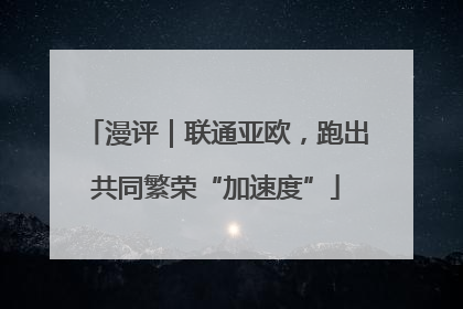 漫评｜联通亚欧，跑出共同繁荣“加速度”