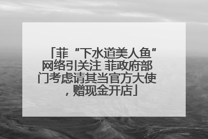 菲“下水道美人鱼”网络引关注 菲政府部门考虑请其当官方大使，赠现金开店