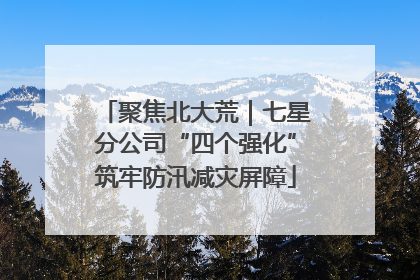 聚焦北大荒｜七星分公司“四个强化”筑牢防汛减灾屏障