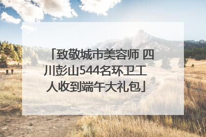 致敬城市美容师 四川彭山544名环卫工人收到端午大礼包