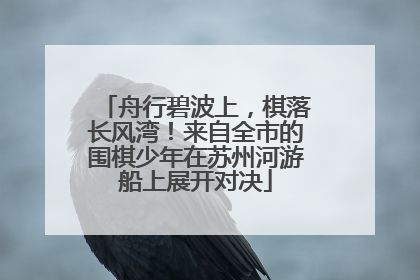 舟行碧波上，棋落长风湾！来自全市的围棋少年在苏州河游船上展开对决