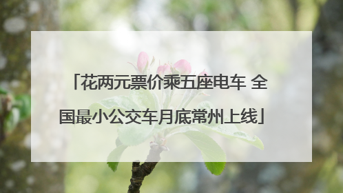 花两元票价乘五座电车 全国最小公交车月底常州上线