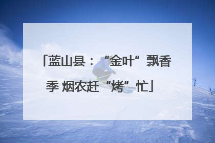 蓝山县：“金叶”飘香季 烟农赶“烤”忙