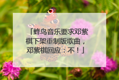 蜂鸟音乐要求邓紫棋下架重制版歌曲，邓紫棋回应：不！